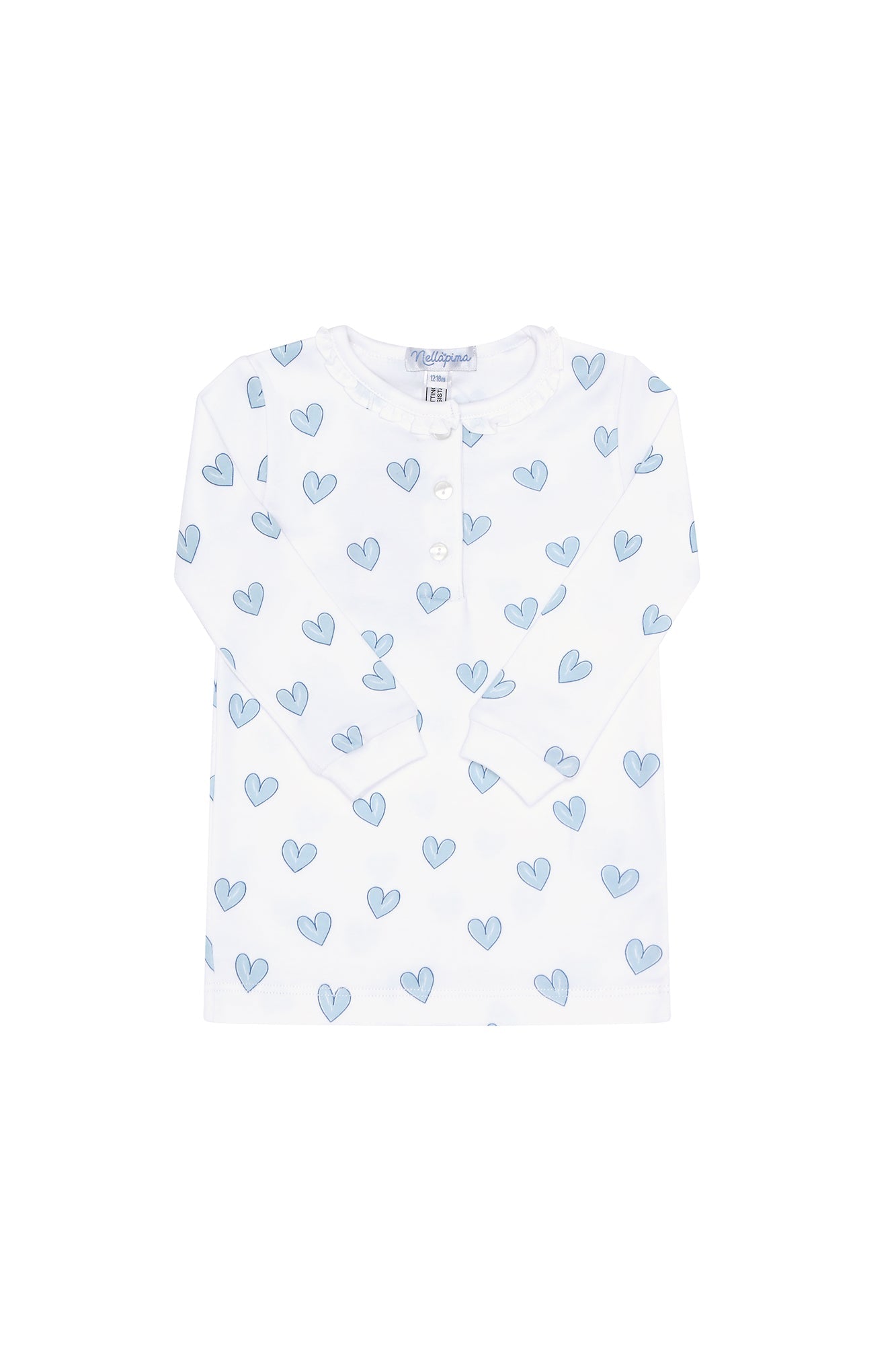 Image of Blue Heart Print Pajama